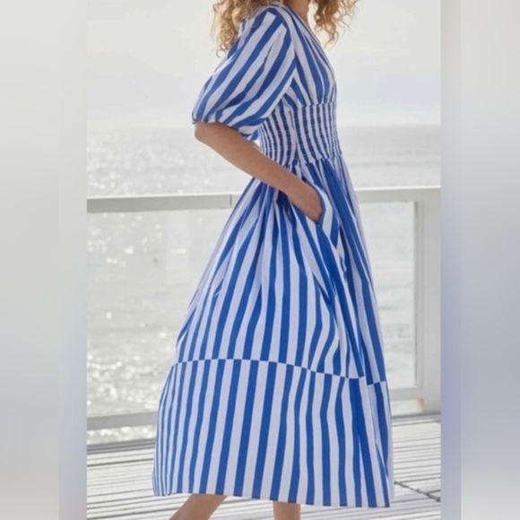 AYR Blue and White Striped Maxi Dress - Picture 4 of 9